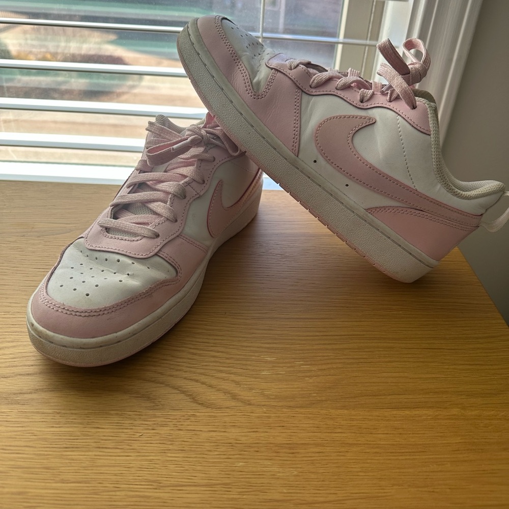 Nike Pink and White Sneakers